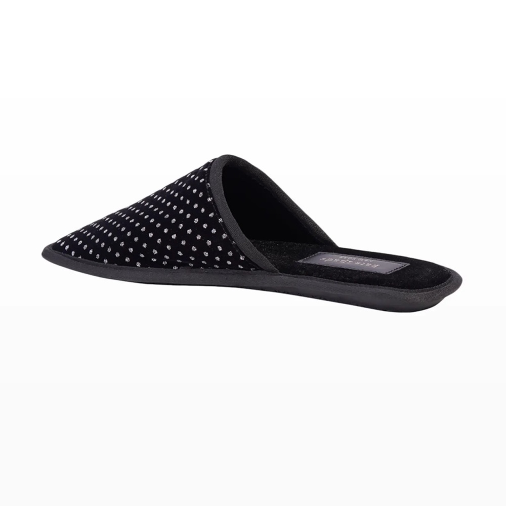 NEW kate spade new york dove velvet slipper slip on shoes in Black Glitter NIB - Picture 4 of 7